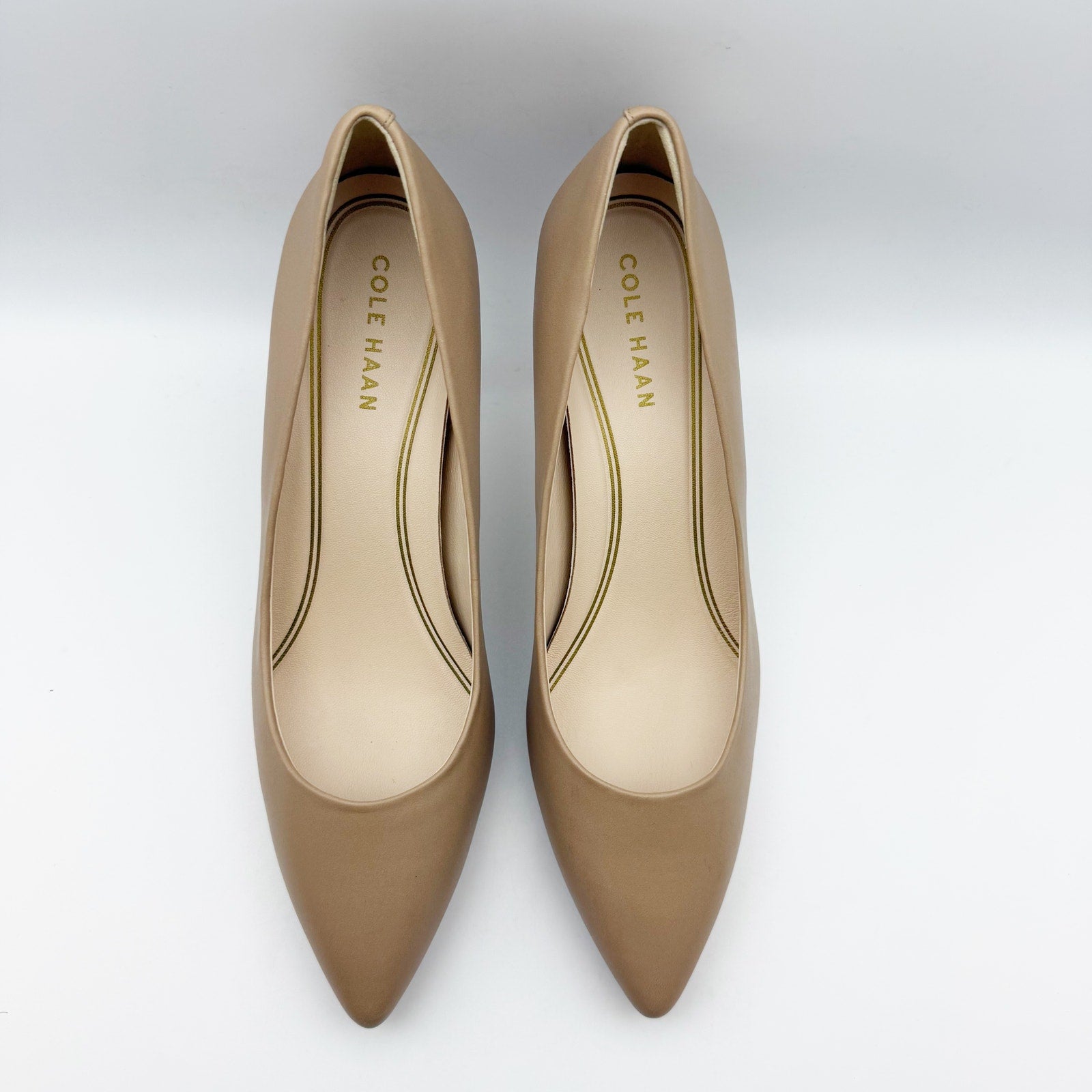 Cole Haan Womens Grand Ambition Pumps US 9.5 B Tan Amphora Leather Heels NWOB