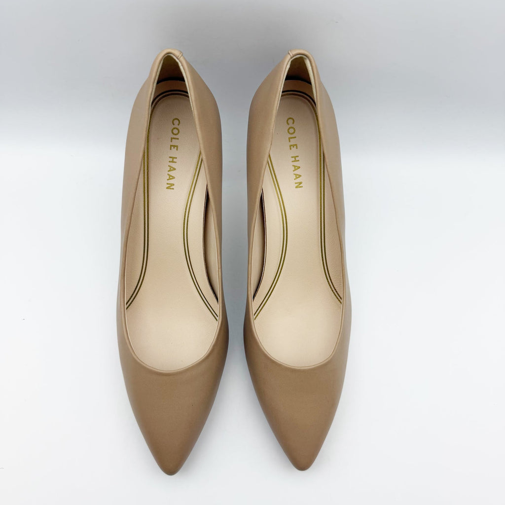 Cole Haan Womens Grand Ambition Pumps Size 9.5 B Tan Amphora Leather Heels NWOB