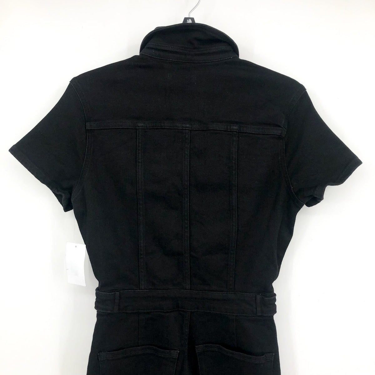 GOOD AMERICAN Women's Fit For Success Jumpsuit 1 Small Black Short Sleeve  NWT