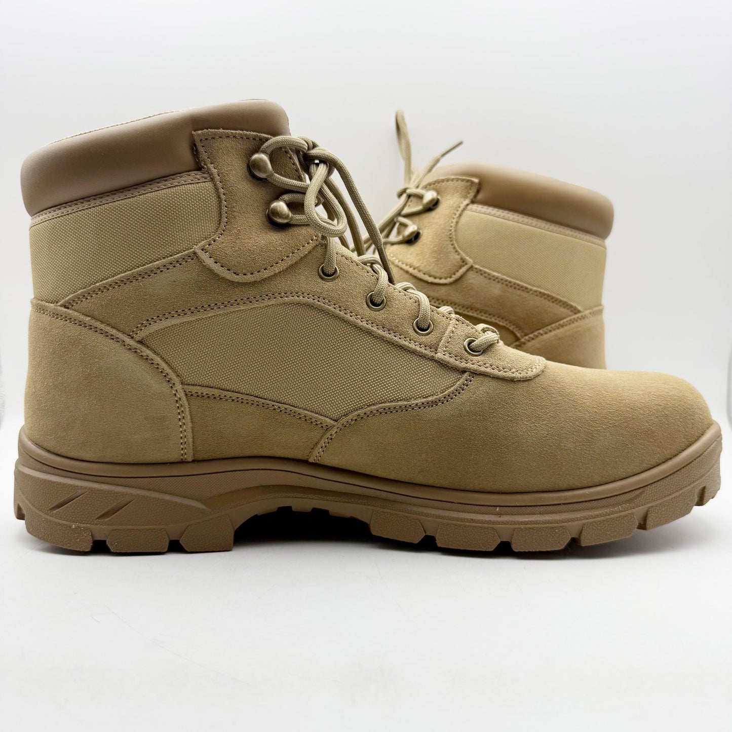 Skechers Mens Work Wascana Millit WP Boots US 15 Tan Leather Relaxed Fit NIB