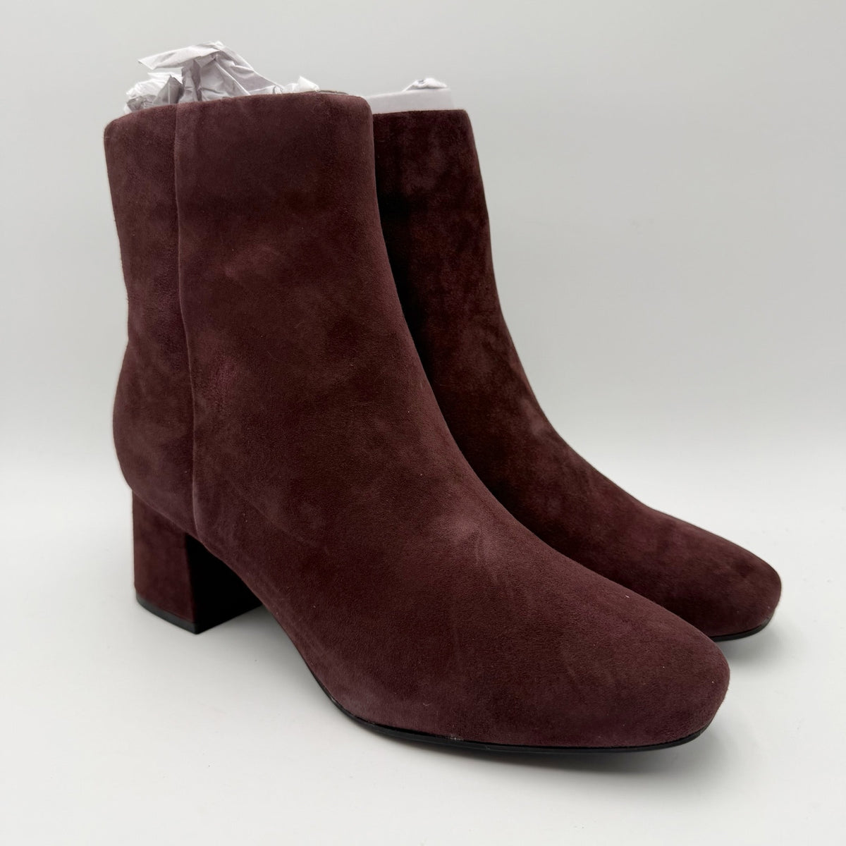Rockport Womens Oaklei Ankle Boots Size 8.5 M Wine Red Suede NIB
