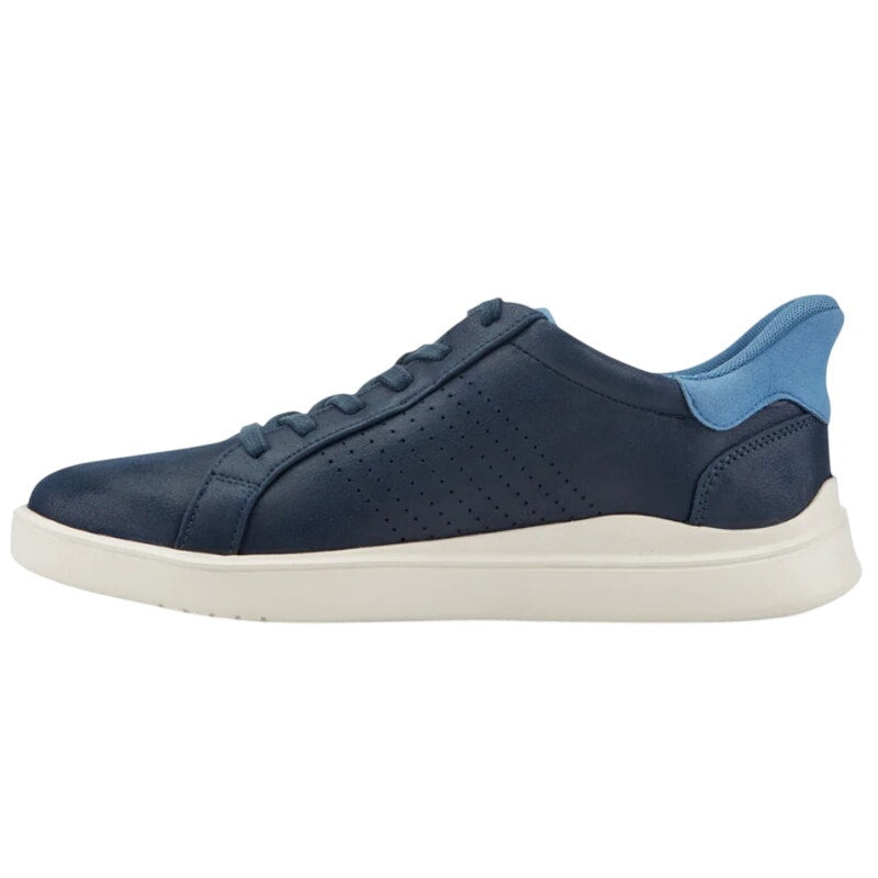 Rockport Mens Tristen Step Activated Sneakers Size 11.5 WIDE Blue Leather NWOB
