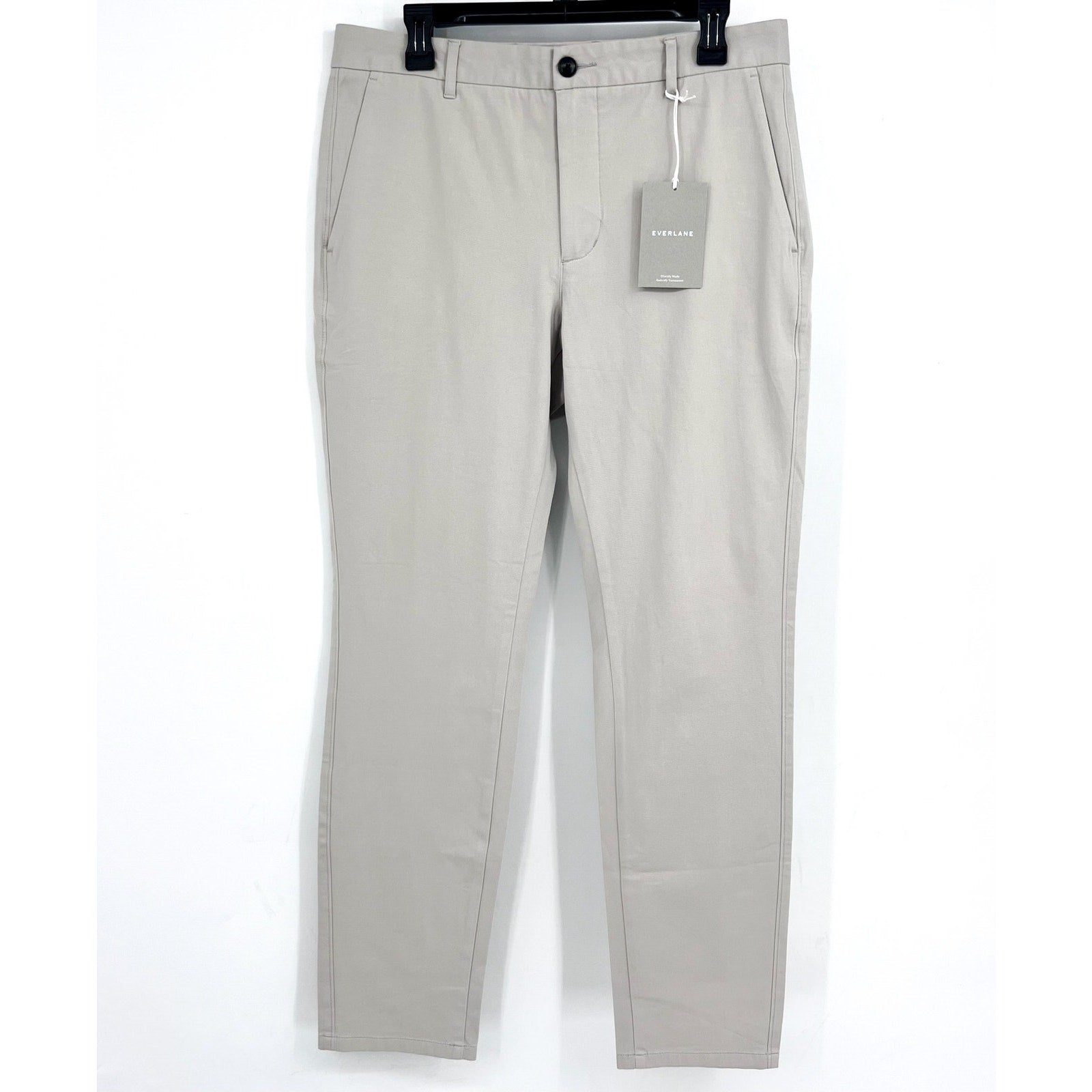 EVERLANE Men's Uniform Performance Chinos 34x32 Stone Gray Slim Fit Pants NWT