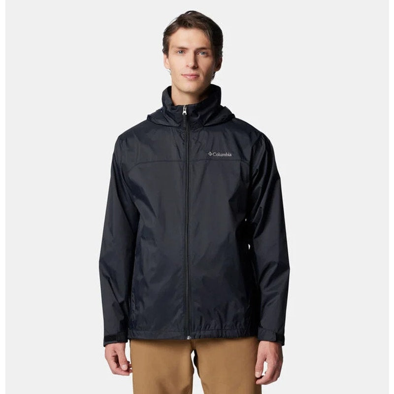 Columbia Men's Glennaker Lake II Rain Jacket Small Black Water Resistant NWT