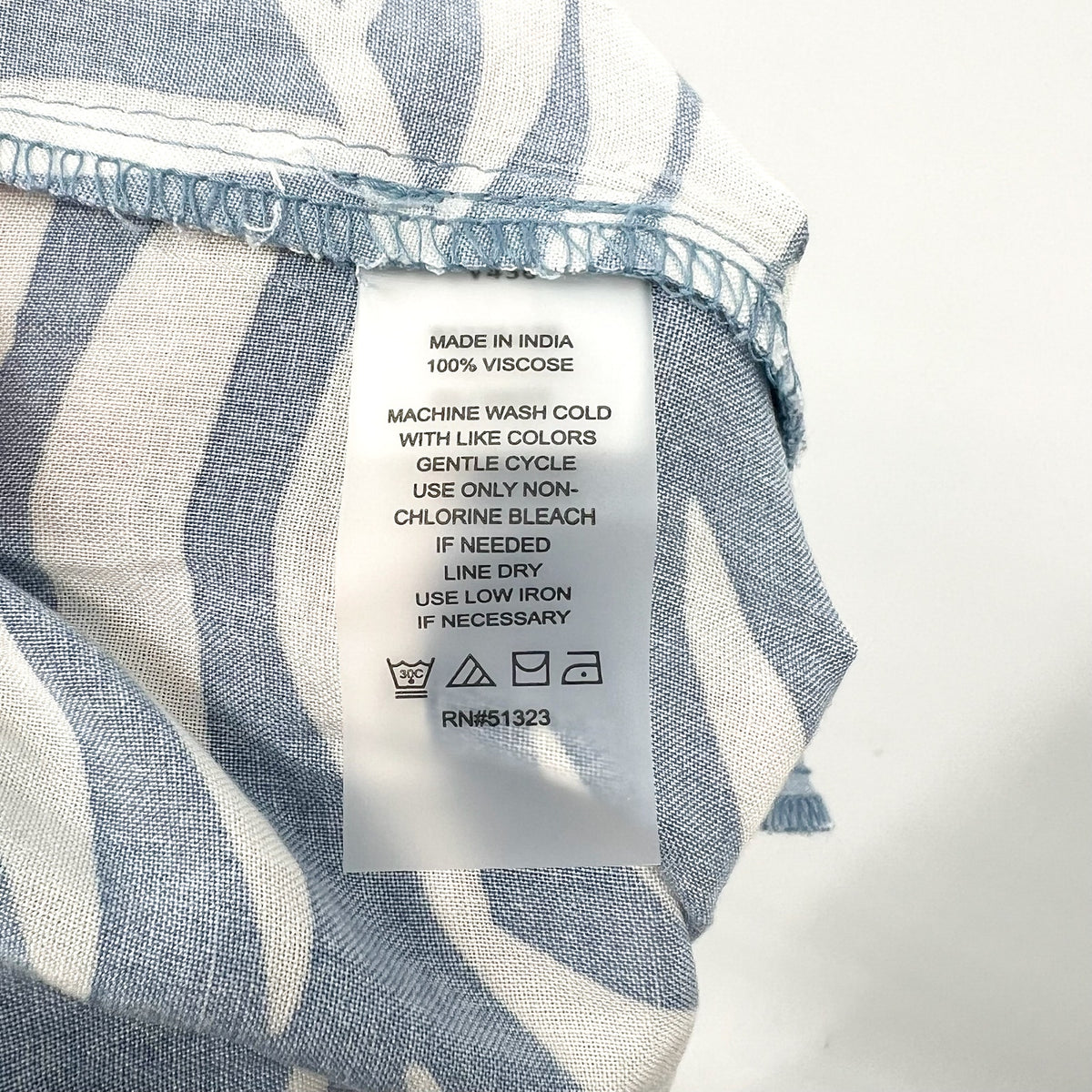 VINCE CAMUTO Women's Wide Leg Print Pants XS Blue White Pull On Lake Breeze NWT