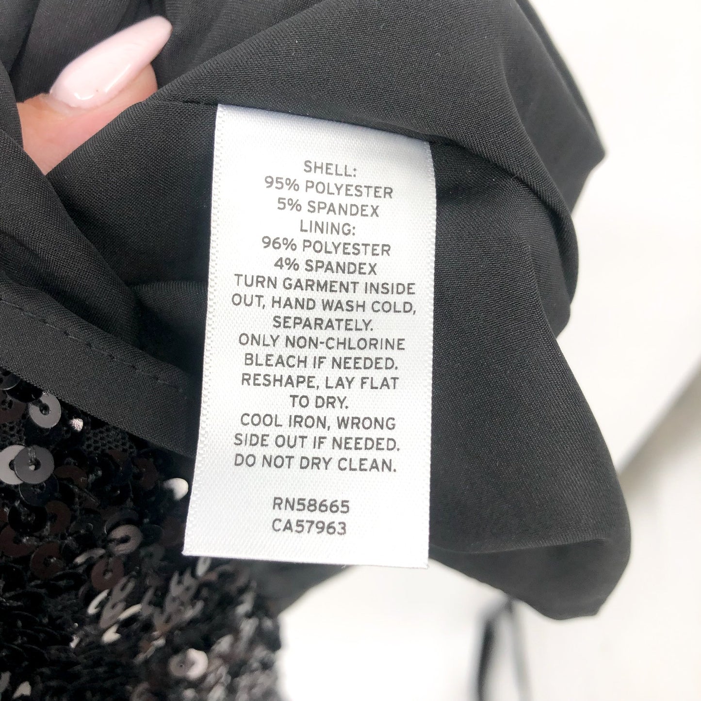 CHELSEA28 Colorblock Sequin Cocktail Dress XS Black Long Sleeve NWT