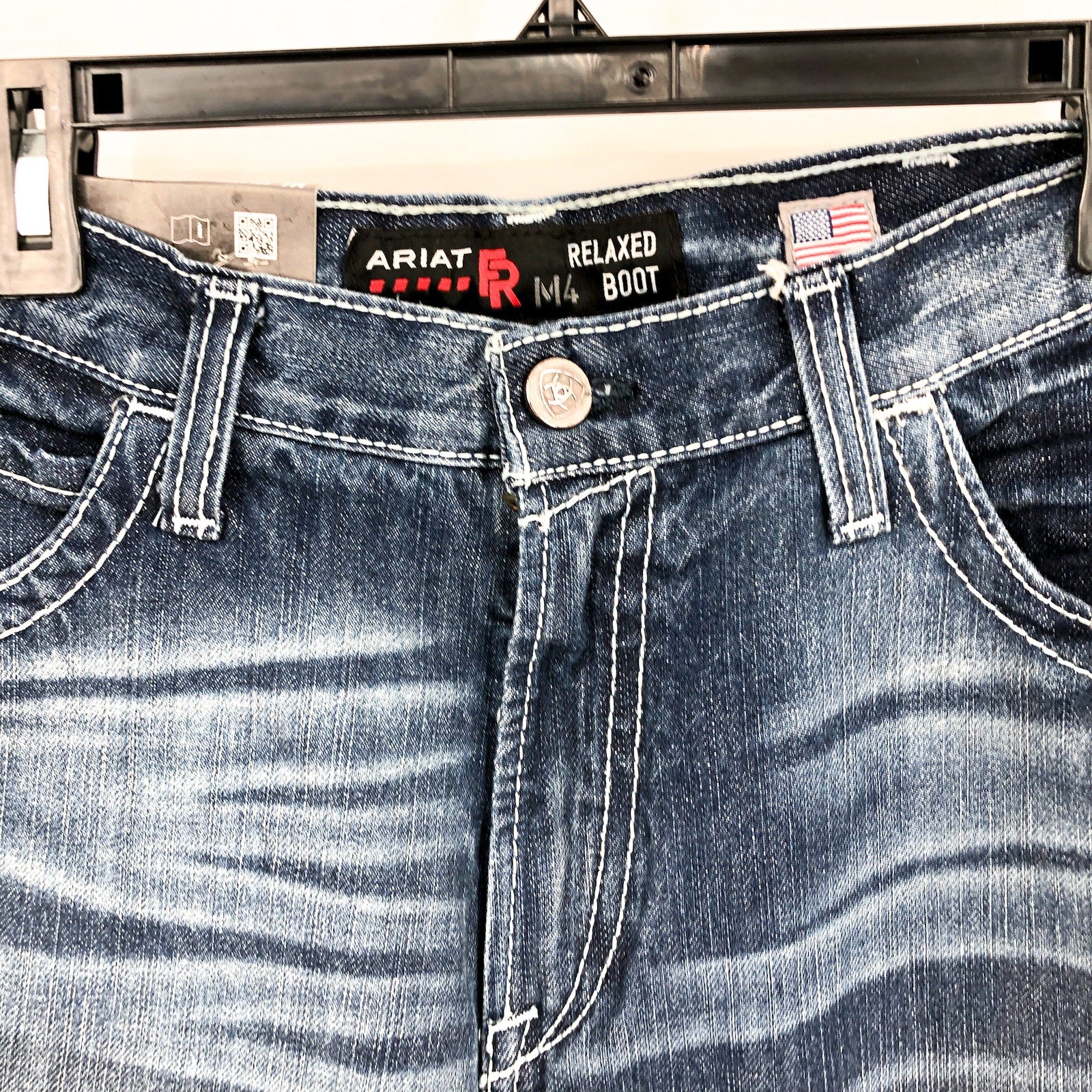 ARIAT Men's FR M4 Relaxed Ridgeline Boot Cut Jeans 34x36 Blue Glacier NWT