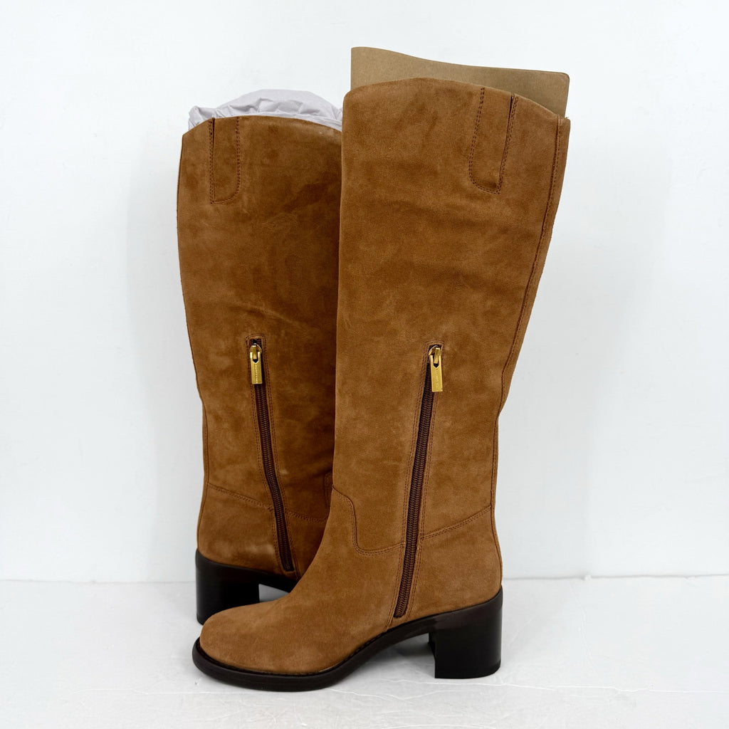Vince Camuto Womens Amree Knee High Boot US 6 M Narrow Calf Brown Suede NIB