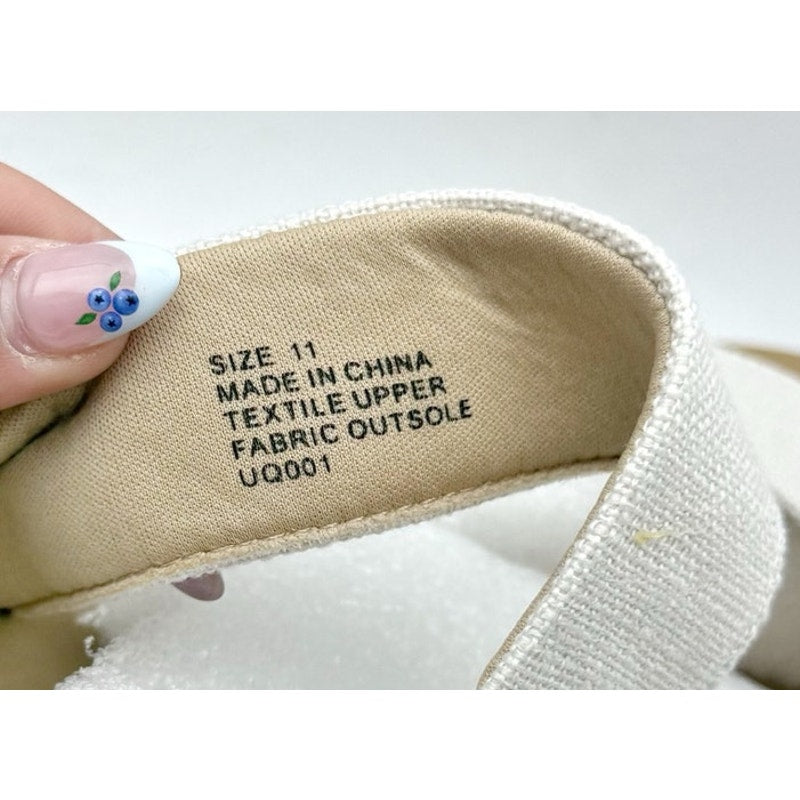 Volatile Womens Summerlove Slingback Wedge Sandals Size 11 White NIB