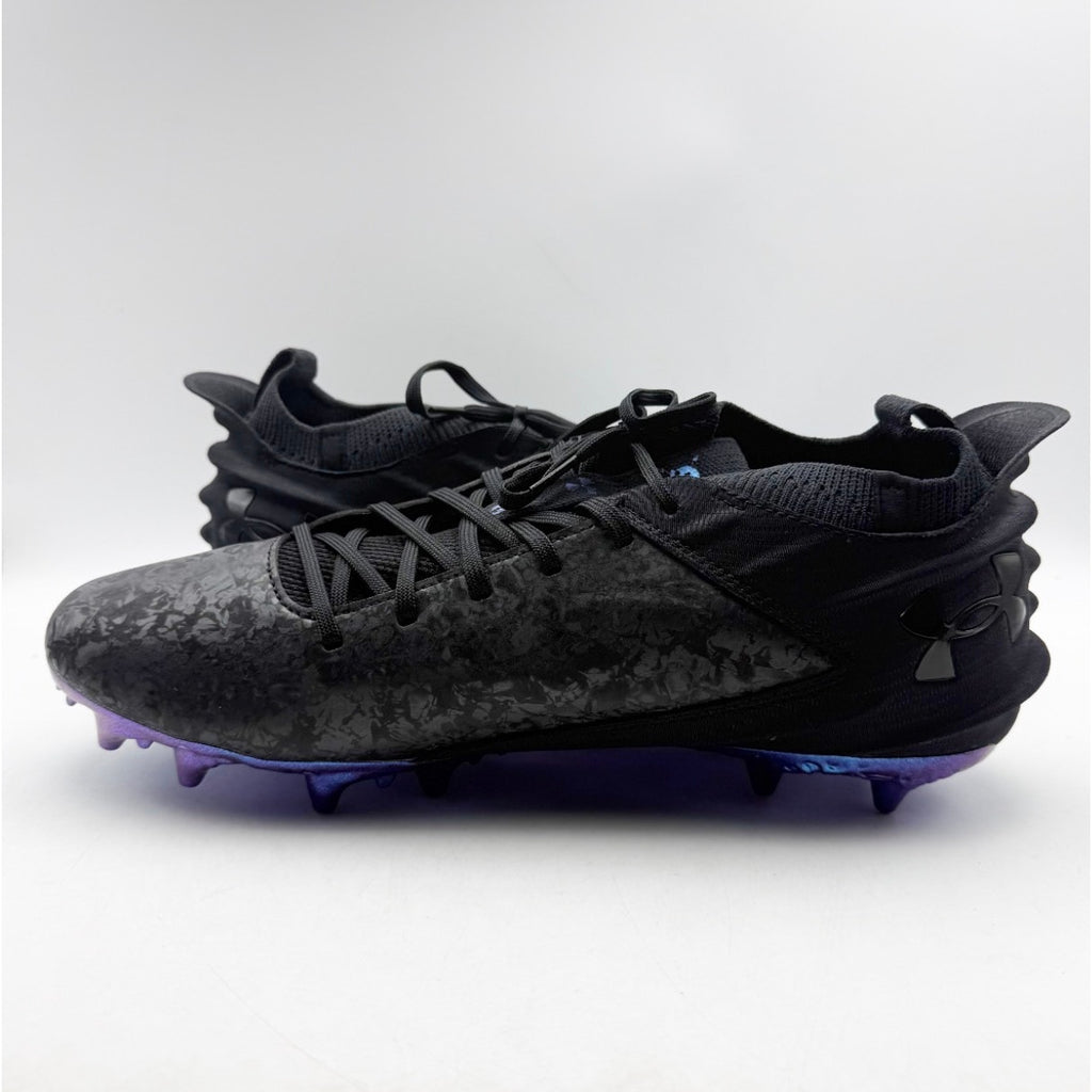 Under Armour Mens Blur Smoke Suede 2.0 MC Molded Football Cleat US 13 Black NWOB