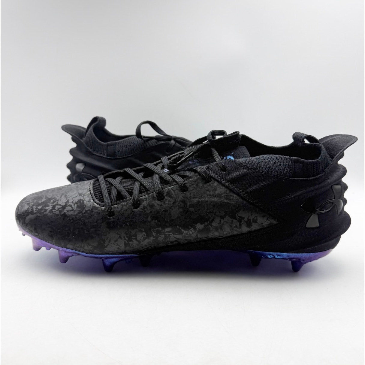 Under Armour Mens Blur Smoke Suede 2.0 MC Molded Football Cleat US 13 Black NWOB