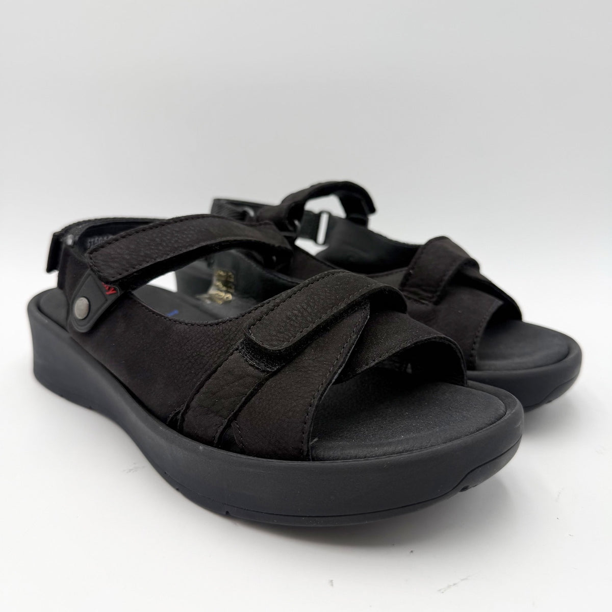 Wolky Womens Comfort Sandals EU 40 US 9 Black Nubuck Leather NWOB