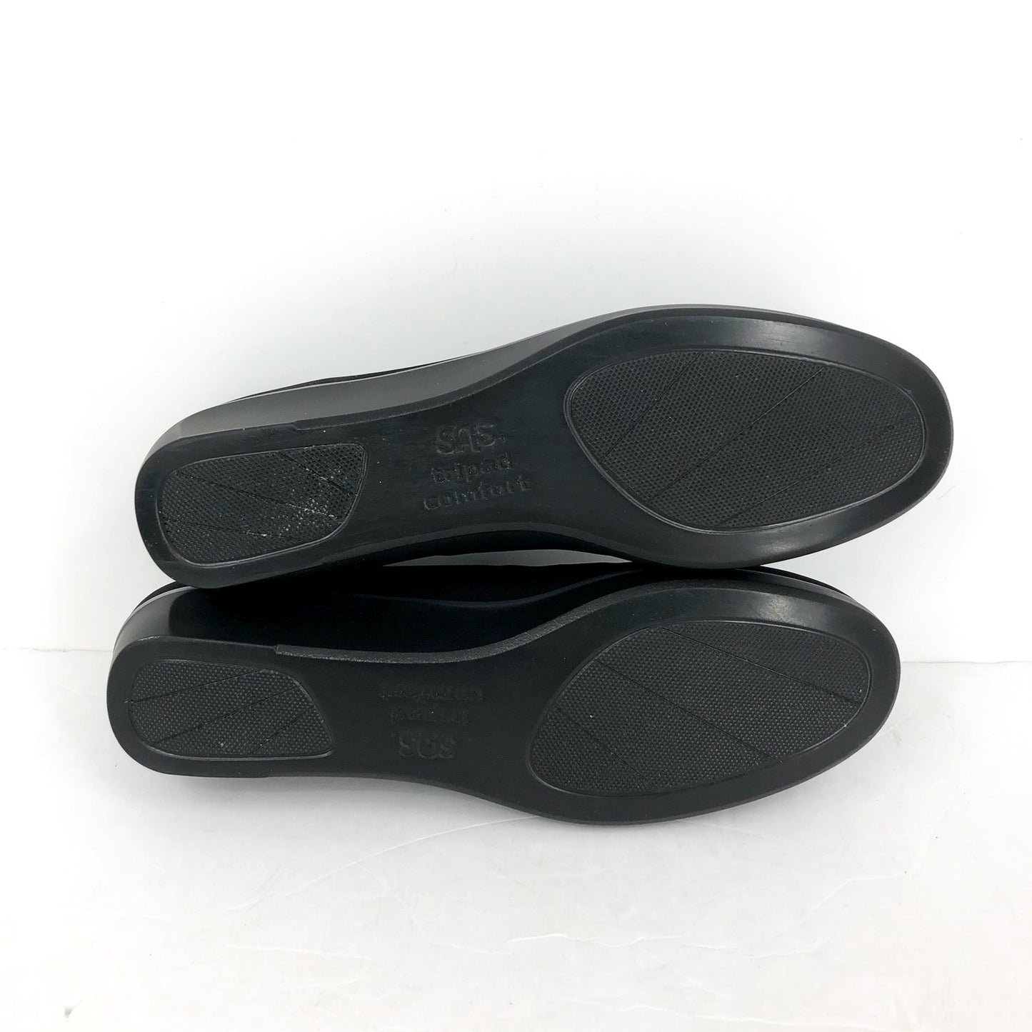 SAS Womens Bliss Wedge Slip On Shoes Size 9.5 SLIM Black Leather Comfort NIB