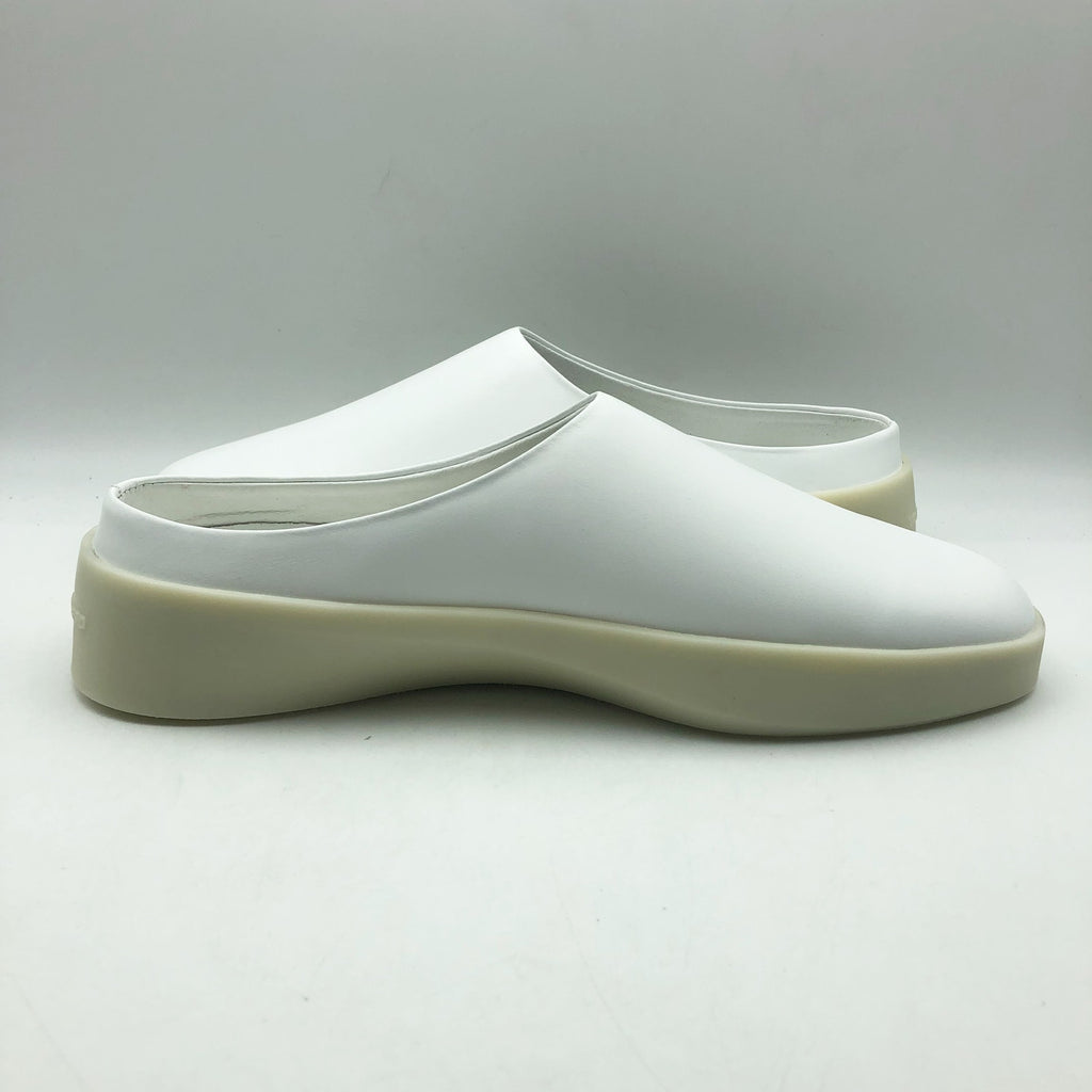 Wolf & Shepherd Mens Cruise Mule Slip On Shoes Size 11 White Vanilla Leather NIB
