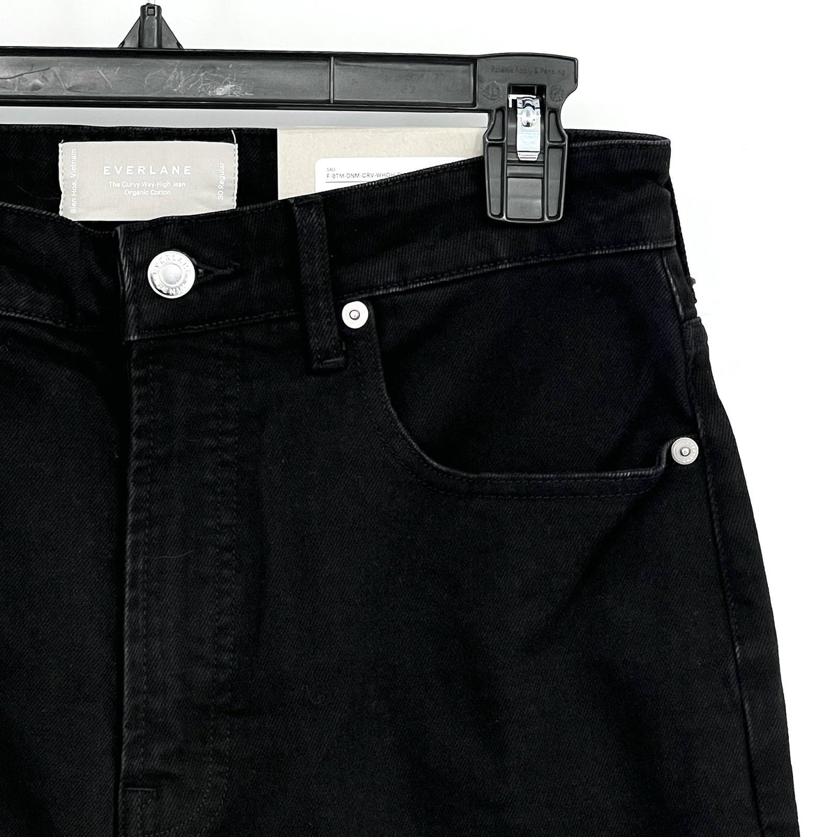 EVERLANE Women's The Curvy Way High Jeans 29x27 US 8 Black Organic Cotton NWT