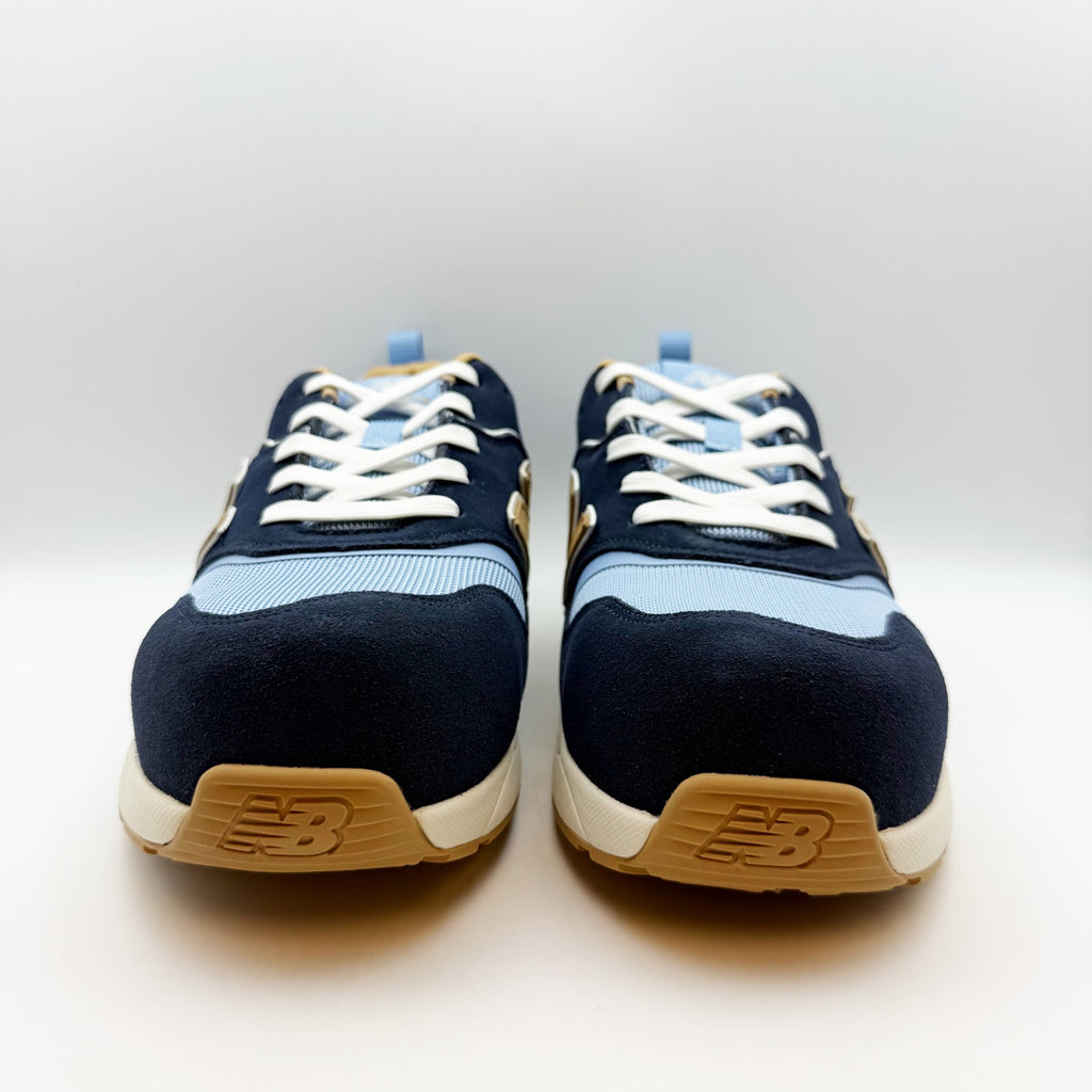 New Balance Mens Work Safety Elite Lite Shoe US 7.5 Light Blue Navy Comp Toe NIB