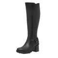 Vionic Womens Trabuco Knee High Boots US 9.5 Wide Black Leather Waterproof NWOB