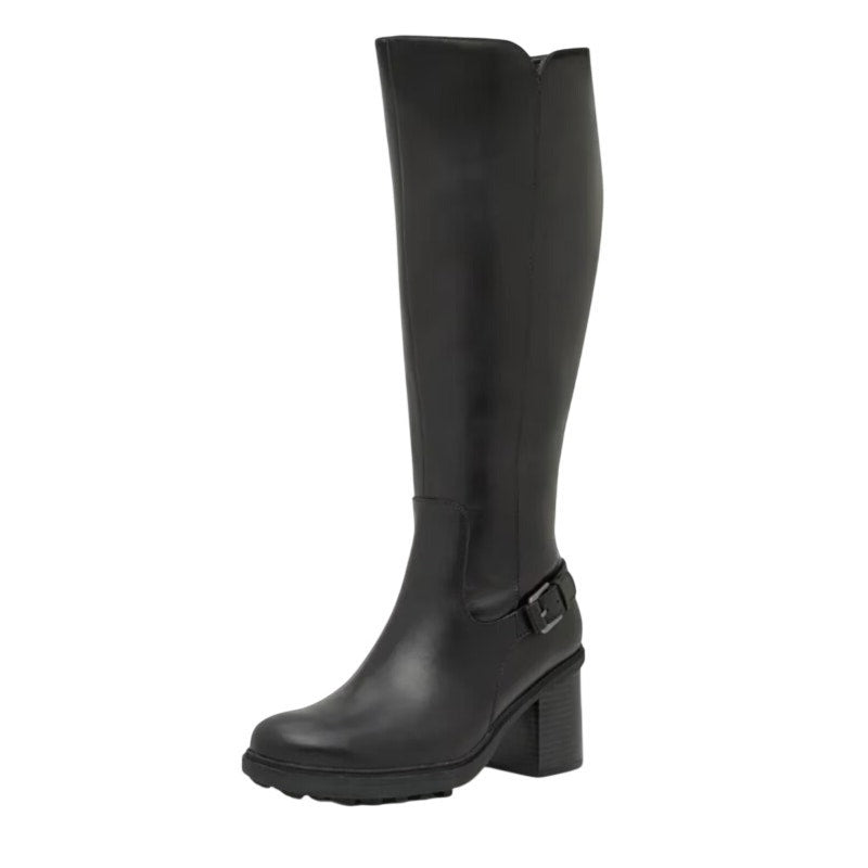 Vionic Womens Trabuco Knee High Boots US 9.5 Wide Black Leather Waterproof NWOB