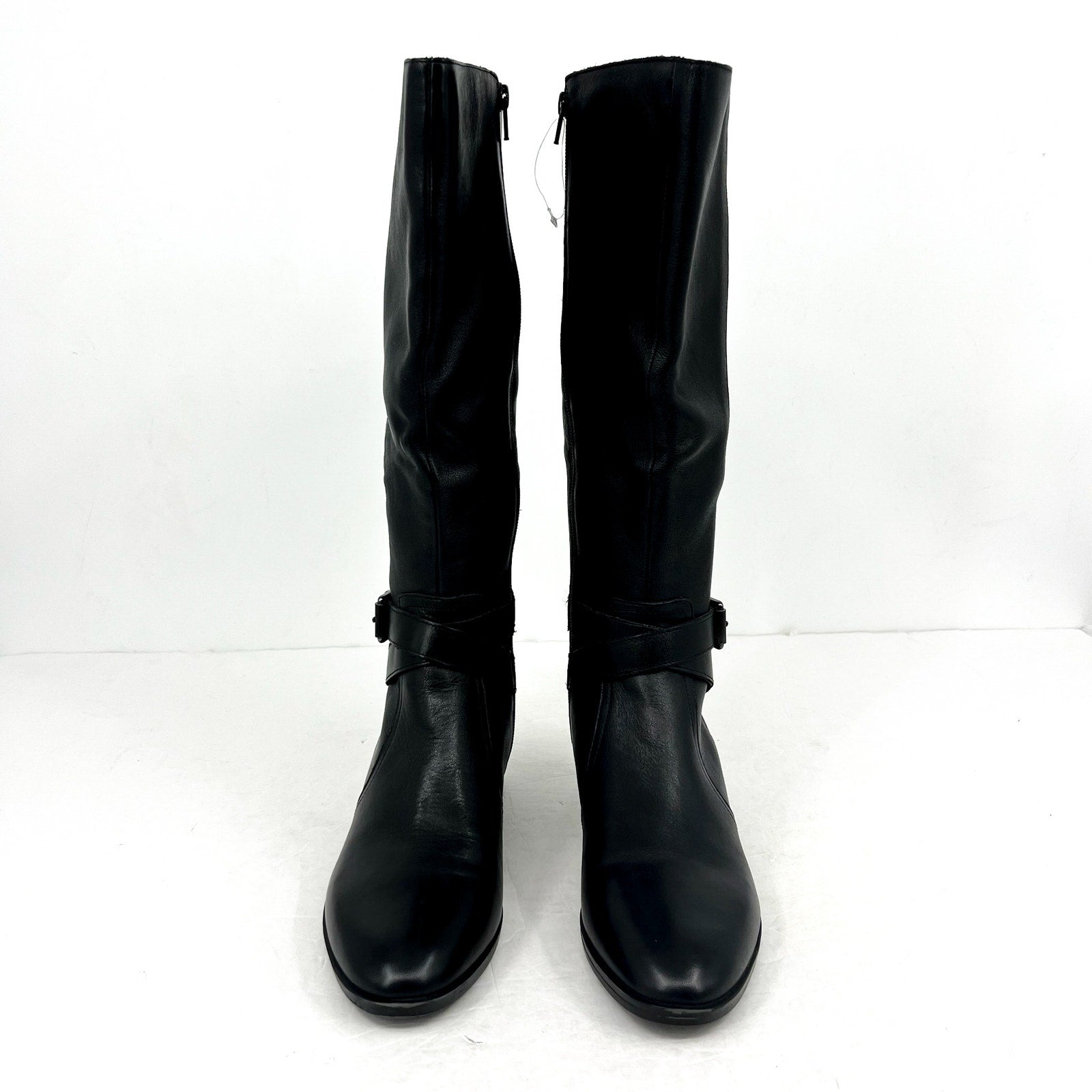 Naturalizer Womens Rena Knee High Boot 8.5M Wide Calf EU 38.5 Black Leather NWOB