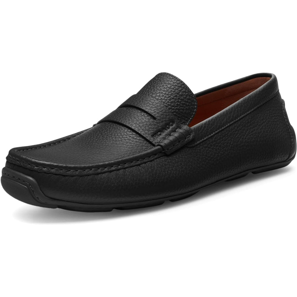 Coach Mens Luca Driver Loafer US 7.5 EU 40.5 Black Leather Slip On Round Toe NIB
