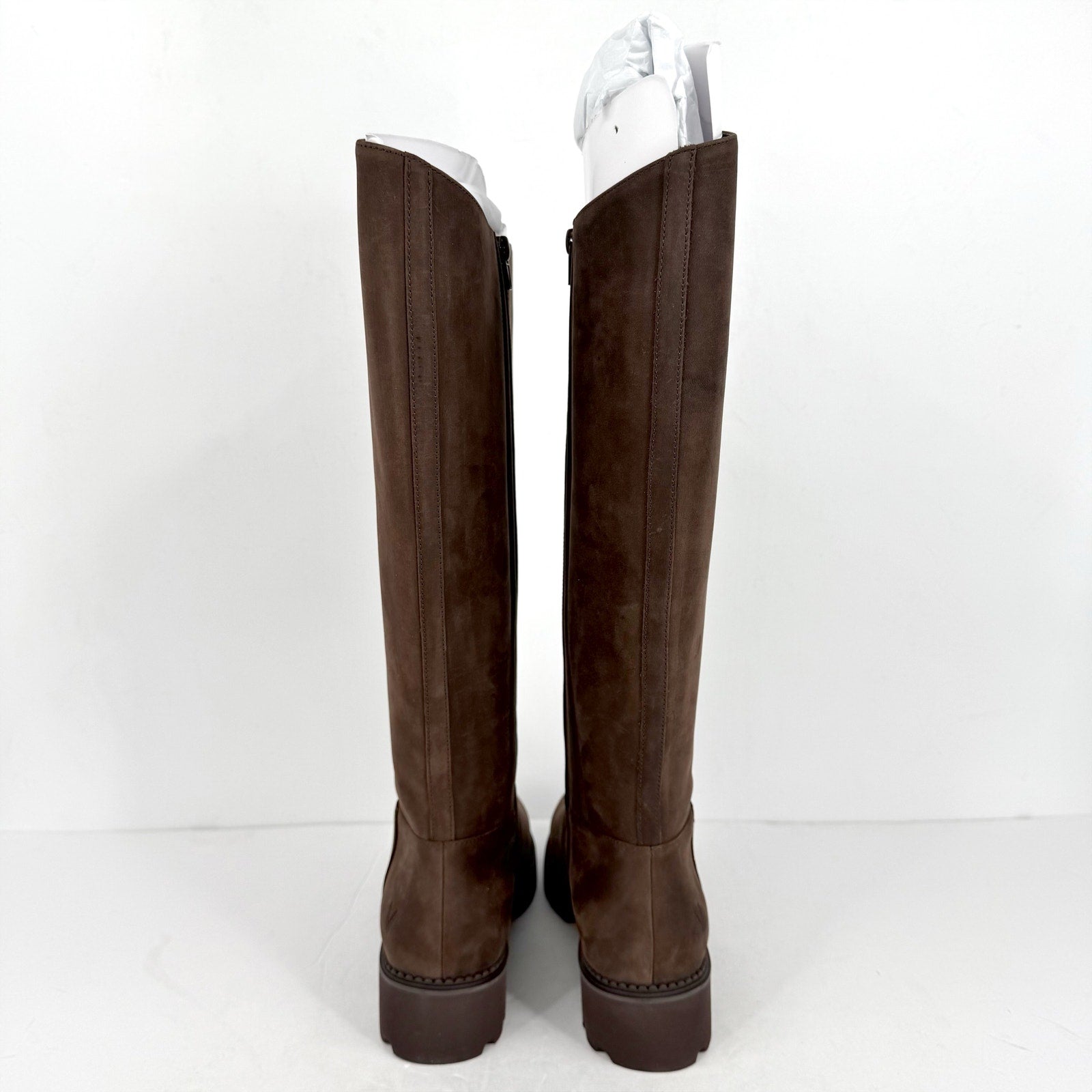 VIONIC Womens Fallbrook Knee High Boots US 8M Wide Calf Brown Leather NWOB