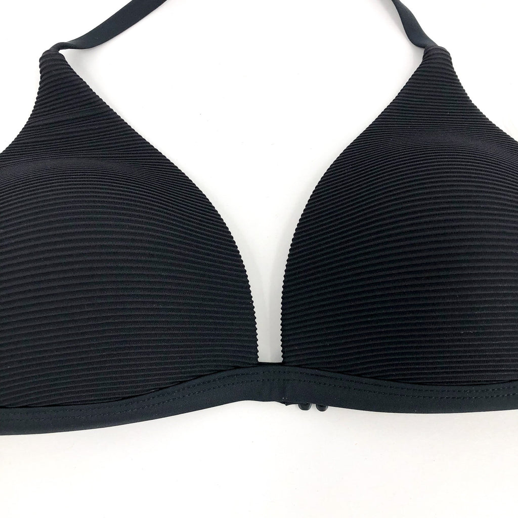 PRANA Women's Lexie Halter Bikini Top Medium Black Ottoman UPF 50+ NWT