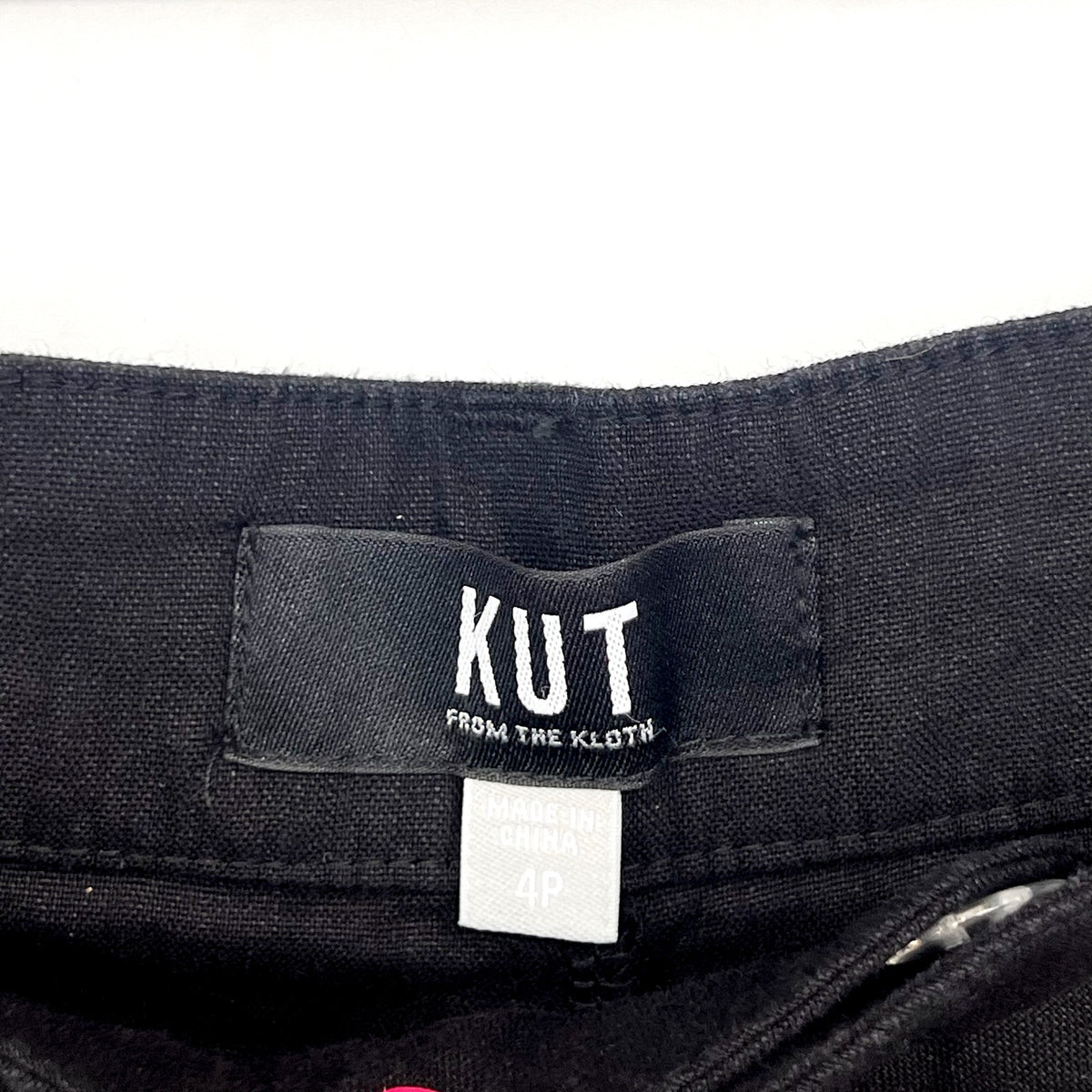 KUT FROM THE KLOTH Topaz Crop Wide Leg Pants Size 4 Petite Black Linen NWOT