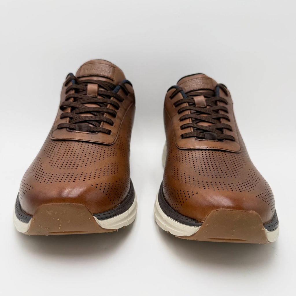 Johnston & Murphy Mens Hastings U-Throat Casual Sneakers Size 10 Tan Leather NIB