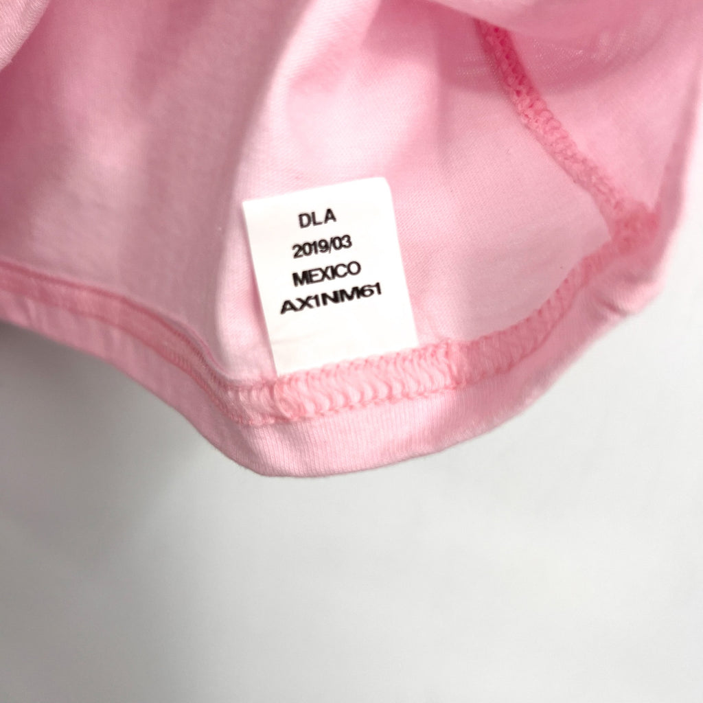 JUNK FOOD CLOTHING "Ok Let's Do This" Graphic T-Shirt Small 7/8 Pink Cotton NWOT