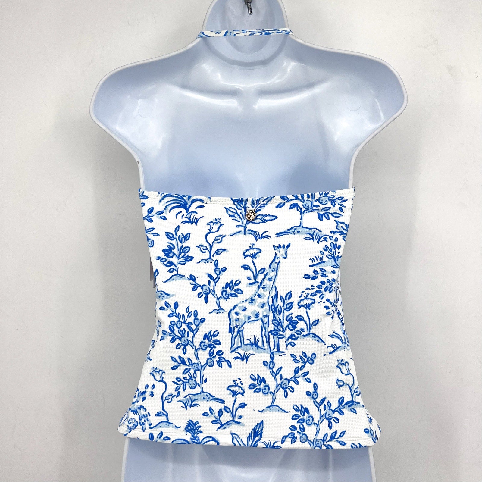 LILLY PULITZER Women's Flamenco Tankini Top Size 2 Resort White Tall Tales NWT