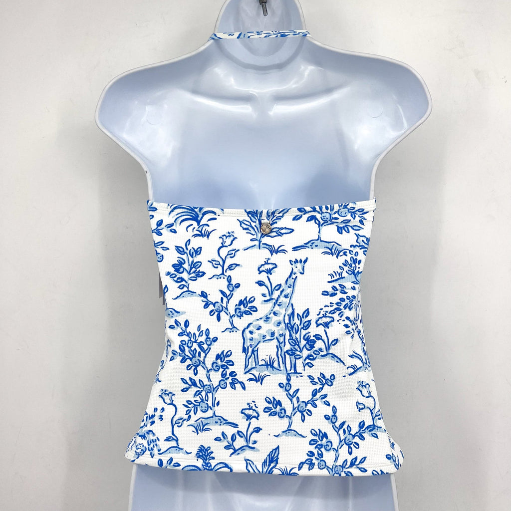 LILLY PULITZER Women's Flamenco Tankini Top Size 2 Resort White Tall Tales NWT