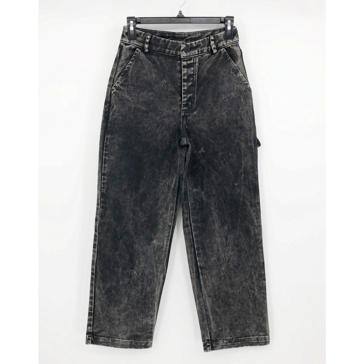 LACAUSA Women's Aiden Trouser Jeans Size 2 Black Mineral Wash Mid Rise NWT