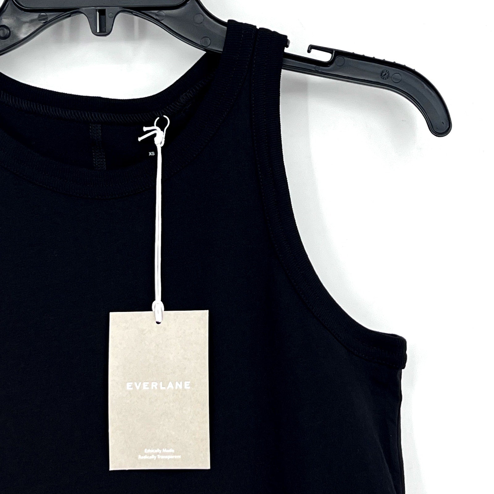 EVERLANE Women's The Tank in Essential Orangic Cotton XS Black Sleeveless NWT