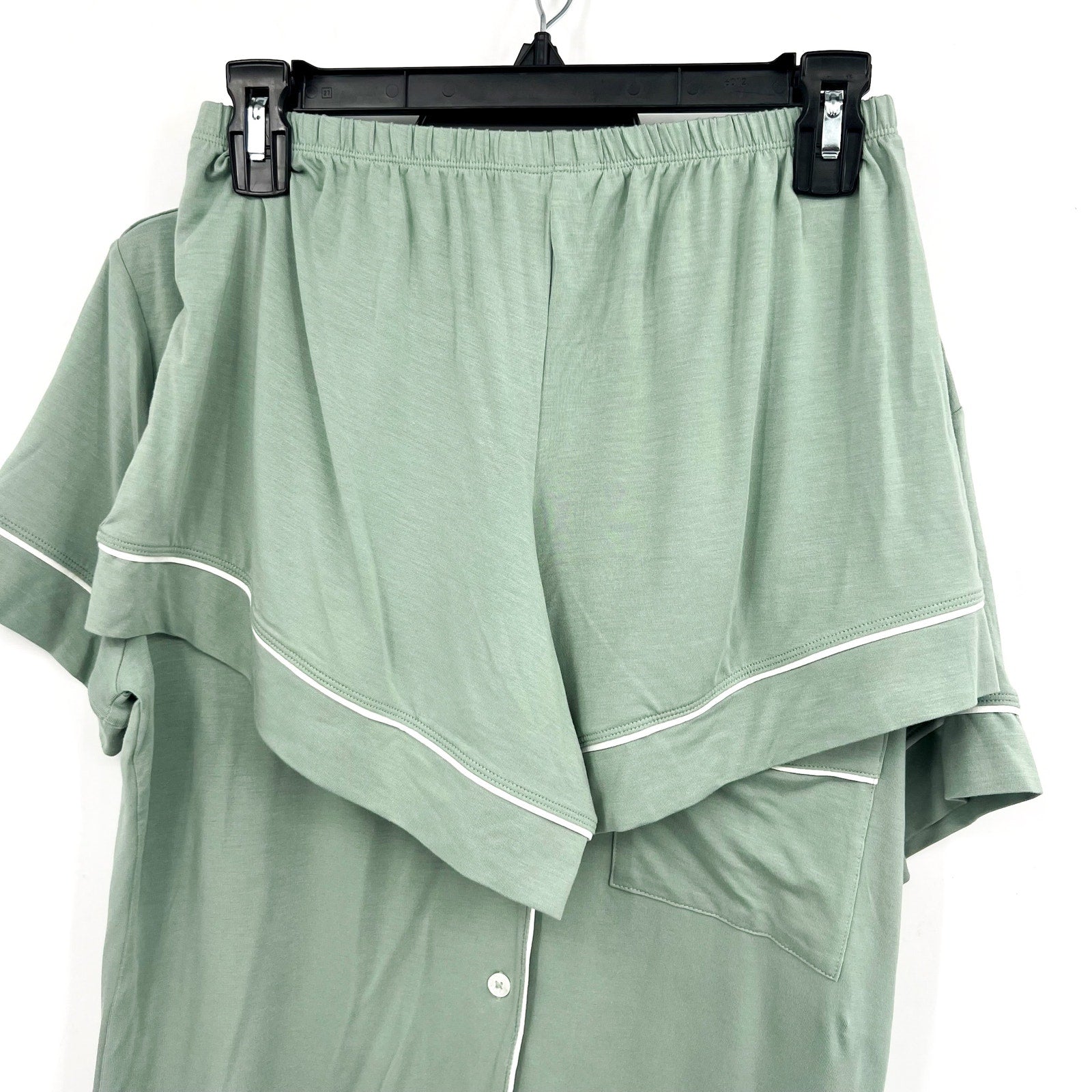 EBERJEY Gisele Relaxed Shorts PJ Set XS Eucalyptus Green TENCEL Modal NWT
