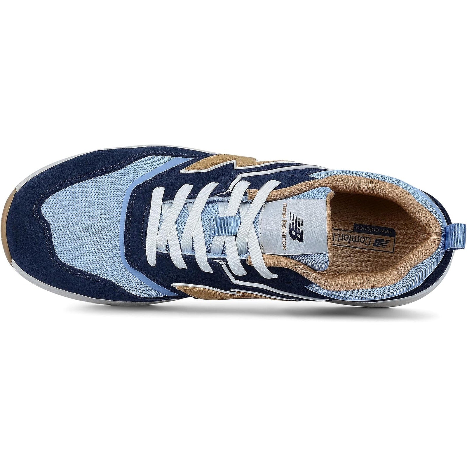New Balance Mens Work Safety Elite Lite Shoe 8.5 Light Blue Navy Comp Toe NWOB