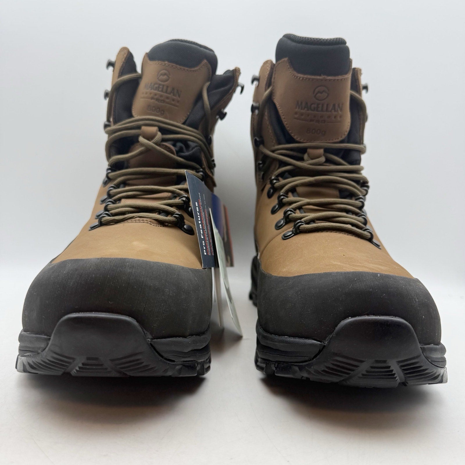 Magellan Outdoors Mens Pro Hunt Raghorn Boots US 10 D Brown Green Leather WP NWT