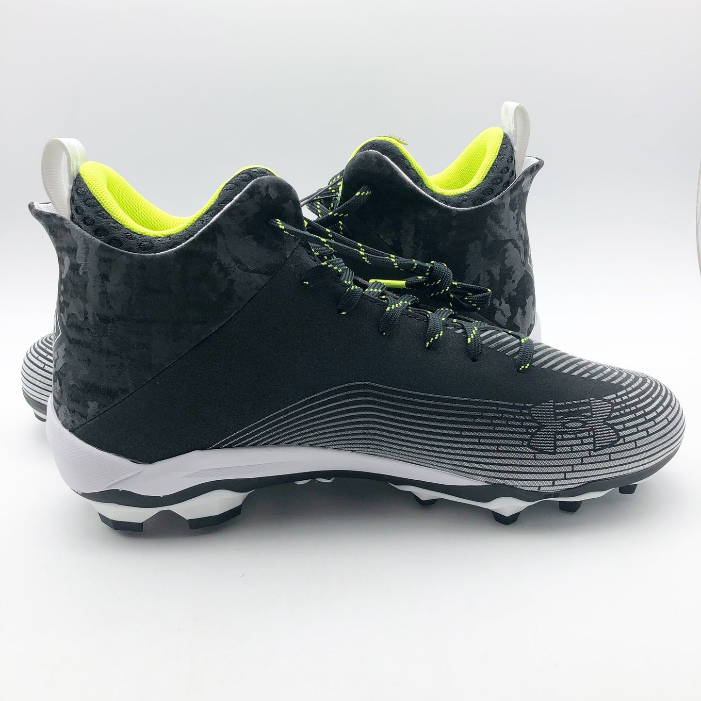 Under Armour Men's Highlight Hammer MC 2.0 Cleats Sz 9.5 Black White Green NWOB