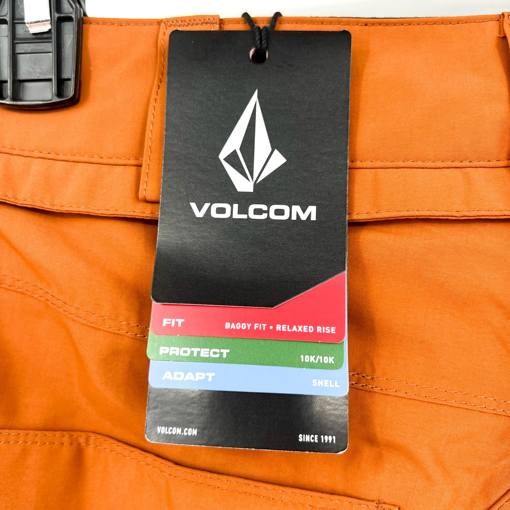 VOLCOM Men's 5-Pocket Snow Pants XS Carmel Brown Water Resistant NWT