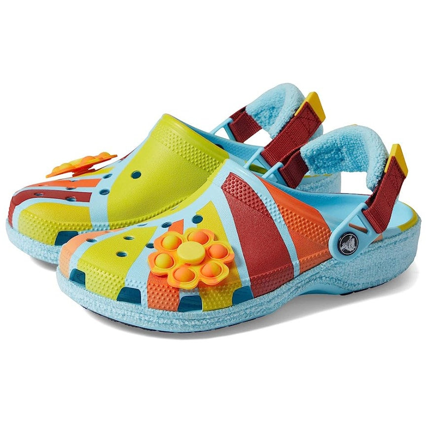 Crocs Classic Zen Garden RO Clogs Womens 12 Mens 10 Blue Multicolor Terry SR NWT