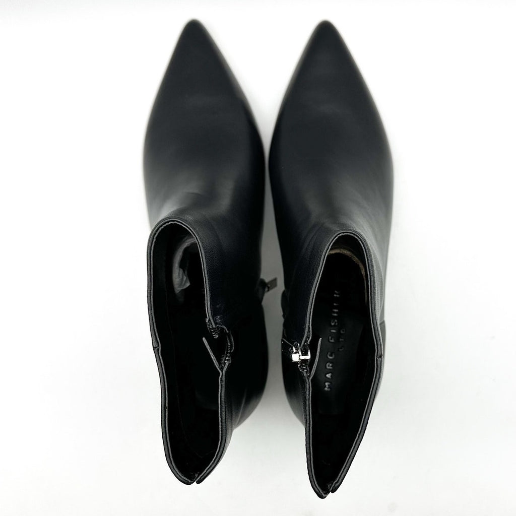 Marc Fisher LTD Womens Leonna Ankle Boots Size 8.5 M Black Leather Heels NWOB