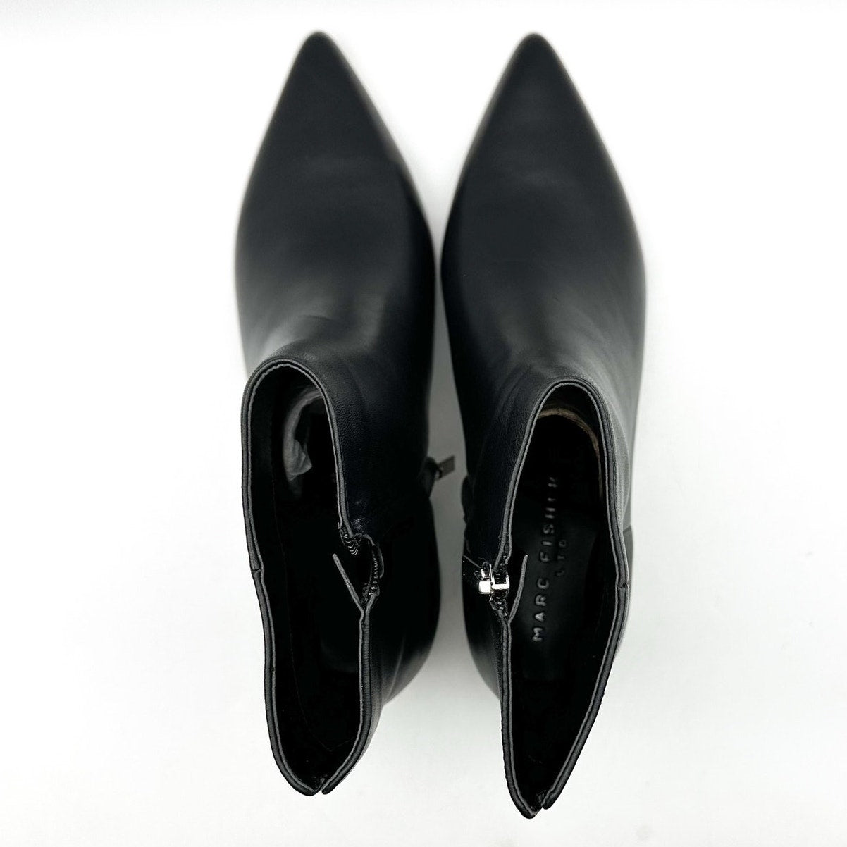Marc Fisher LTD Womens Leonna Ankle Boots Size 8.5 M Black Leather Heels NWOB