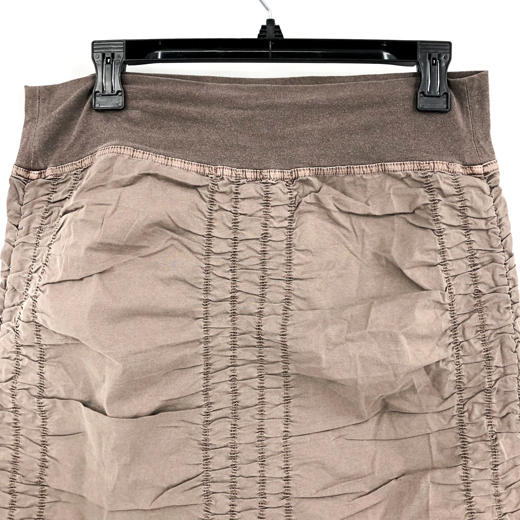 XCVI Women's The Solid Trace Skirt Medium Brown Mink Pull-On Casual NWT
