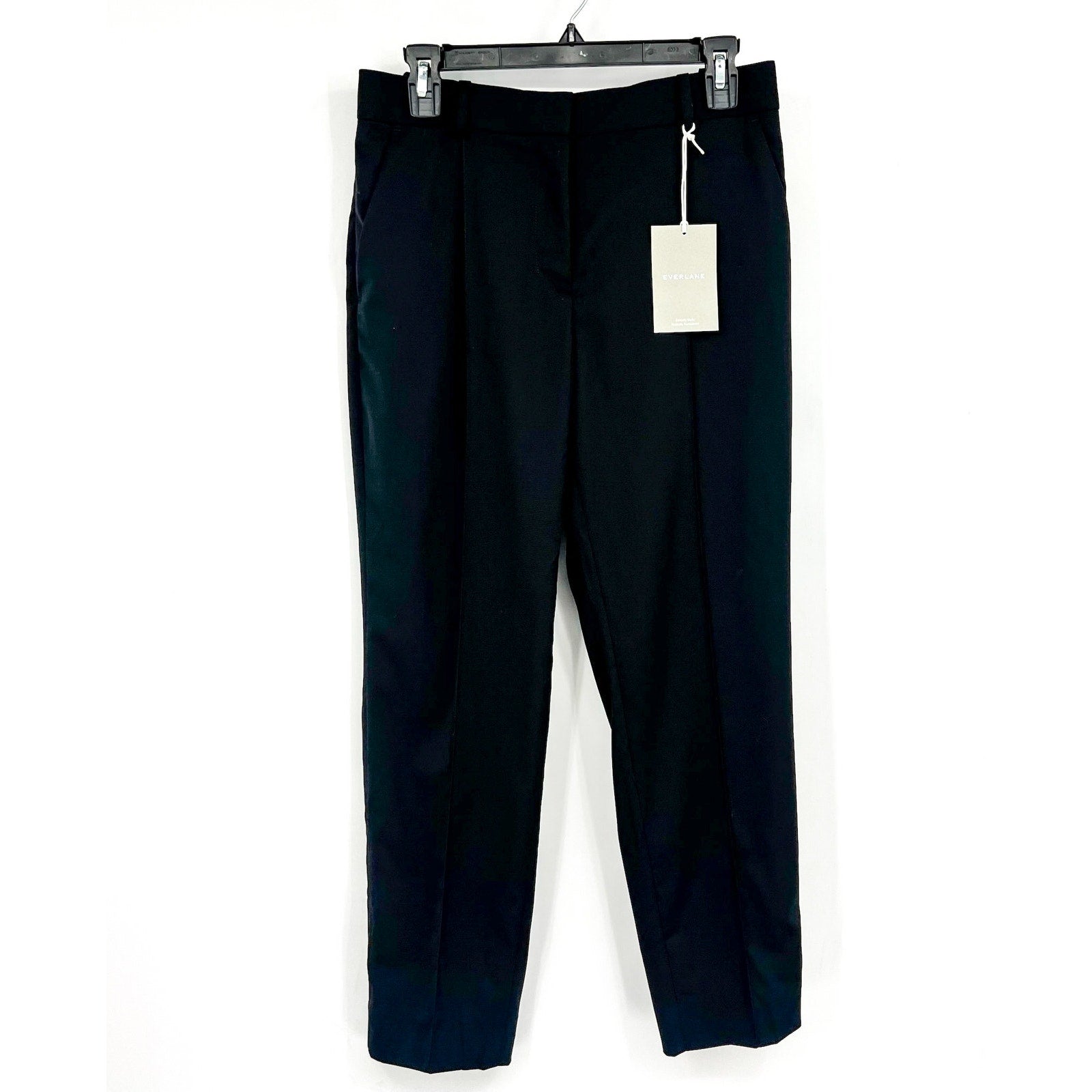 EVERLANE Women's The Italian GoWeave Crop Trouser Pants Size 2 Black NWT