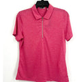 Callaway Womens Golf Polo Shirt Small Pink Quarter Zip Short Sleeve NWT