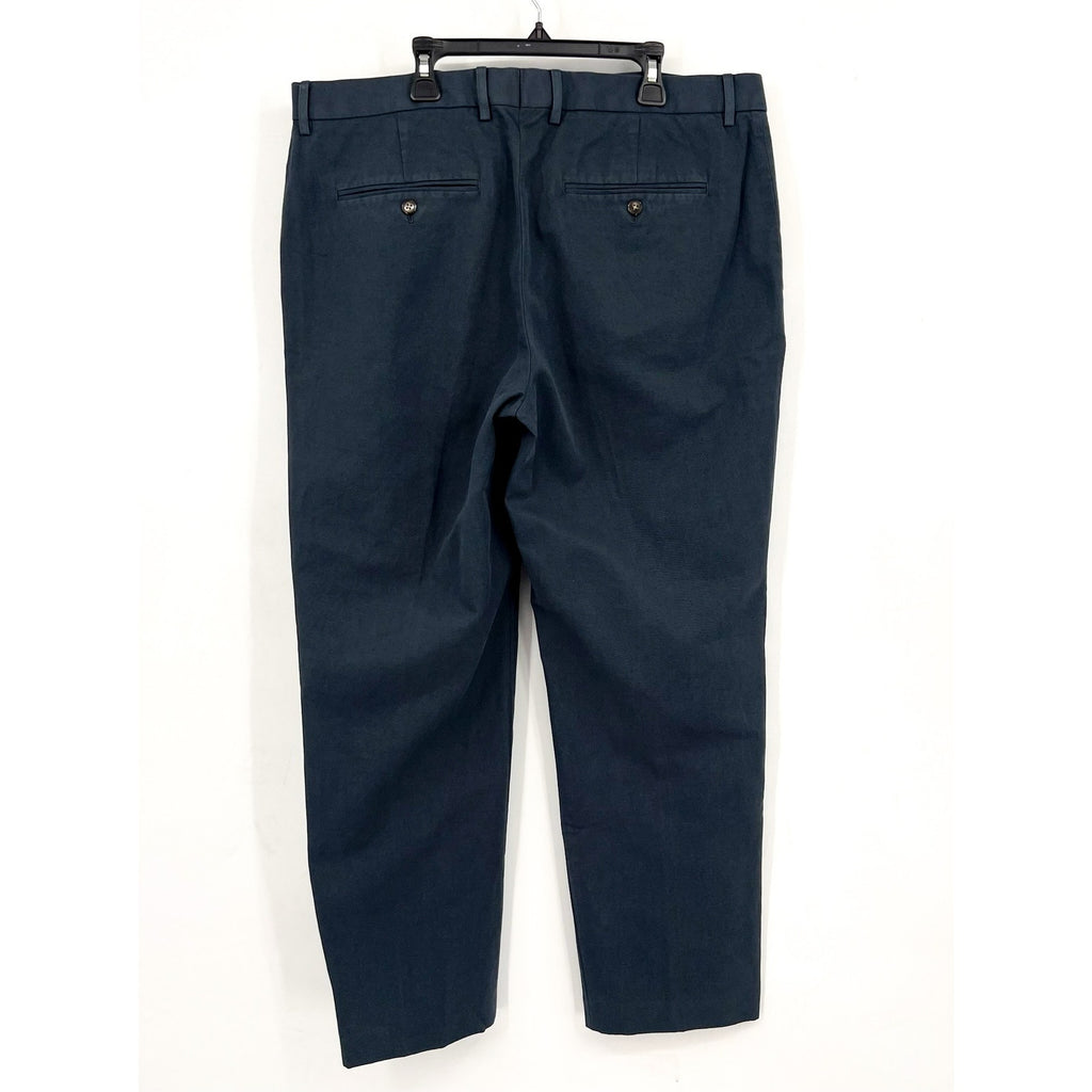 J.CREW Men's Chino Suit Pants 36x30 Blue Cotton-Linen Blend Slim Fit AX271 NWT