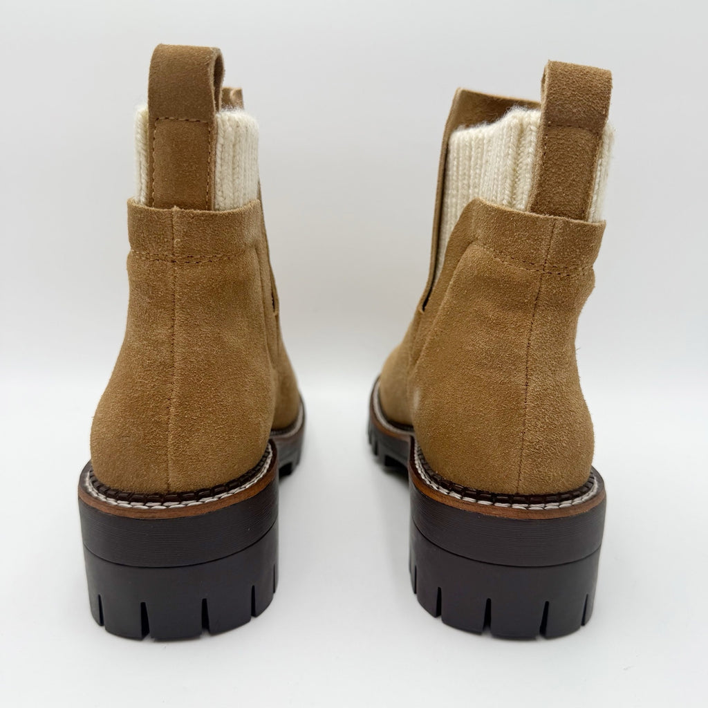 Vintage Havana Womens Everett Ankle Boots Size 5.5 Chestnut Tan Suede NIB