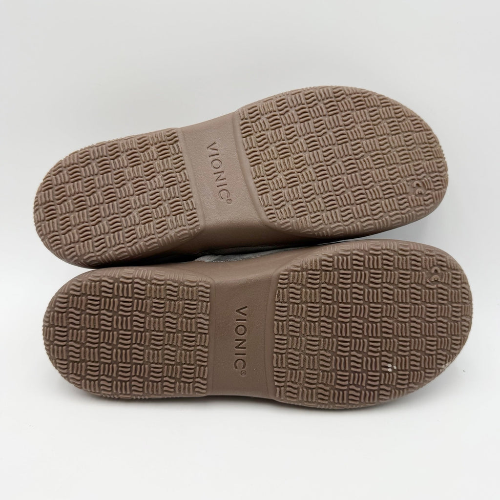 Vionic Womens Clare Slippers Size 8 M EU 38.5 Grey Charcoal Slip On NIB