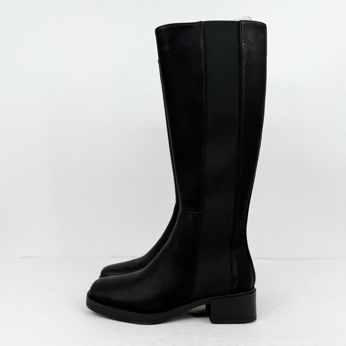 Aerosoles Womens Daria Knee High Boots Size 7 M Black Vegan Leather NIB