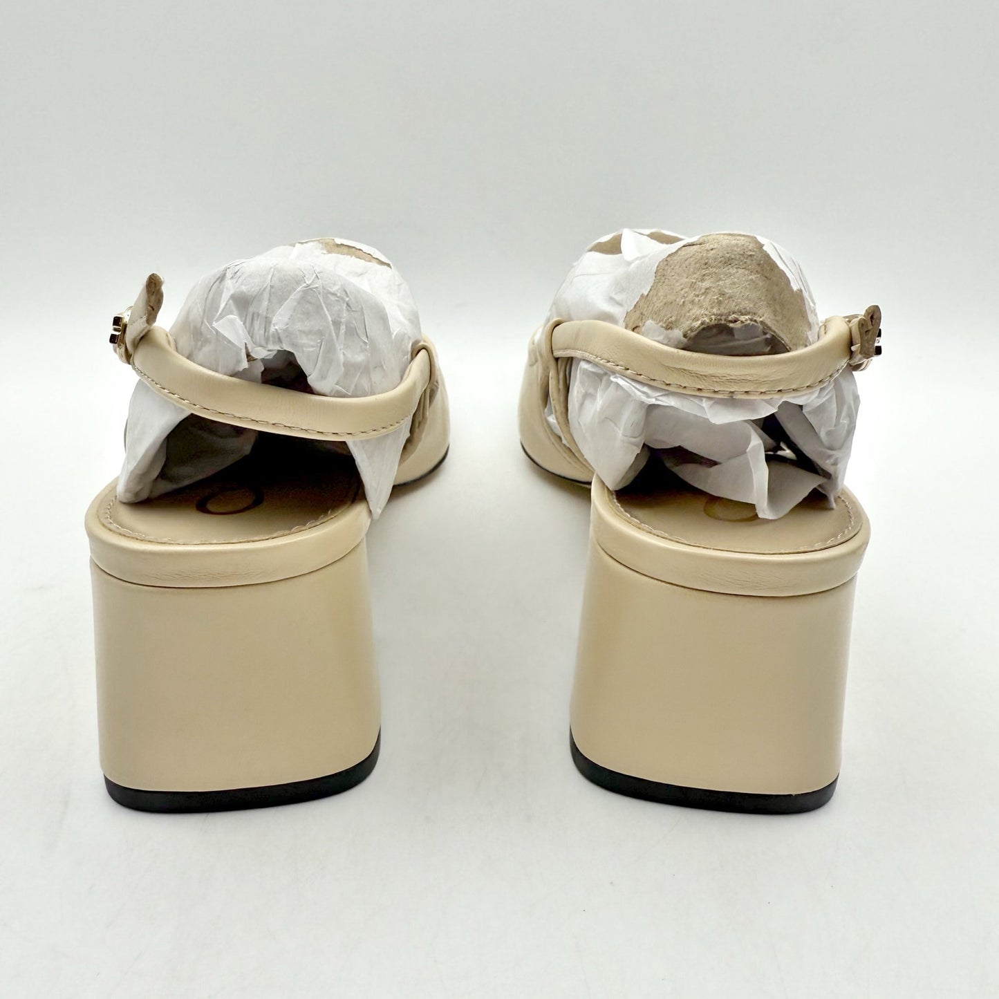 Sam Edelman Womens Tarra Slingback Pumps US 6 M Tan Black Leather NIB