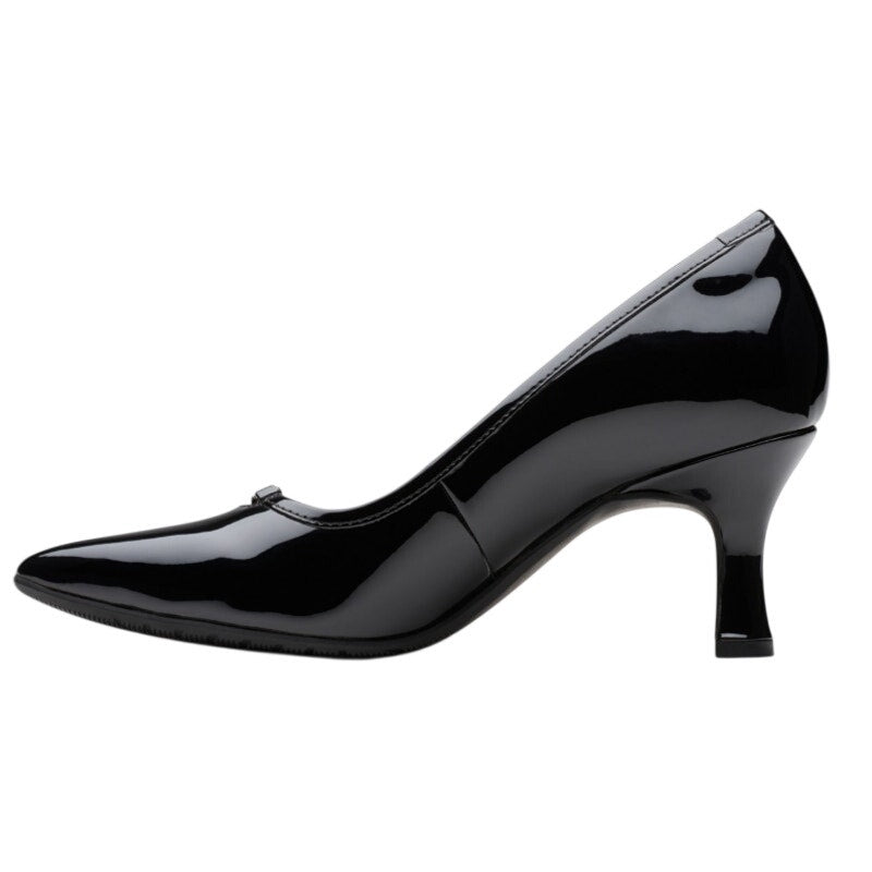 Clarks Womens Kataleyna West Heels Size 7 M Black Patent Leather Pumps NIB